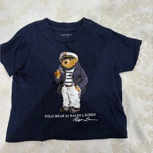 Ralph Lauren Kids Navy T-Shirt with Polo Bear